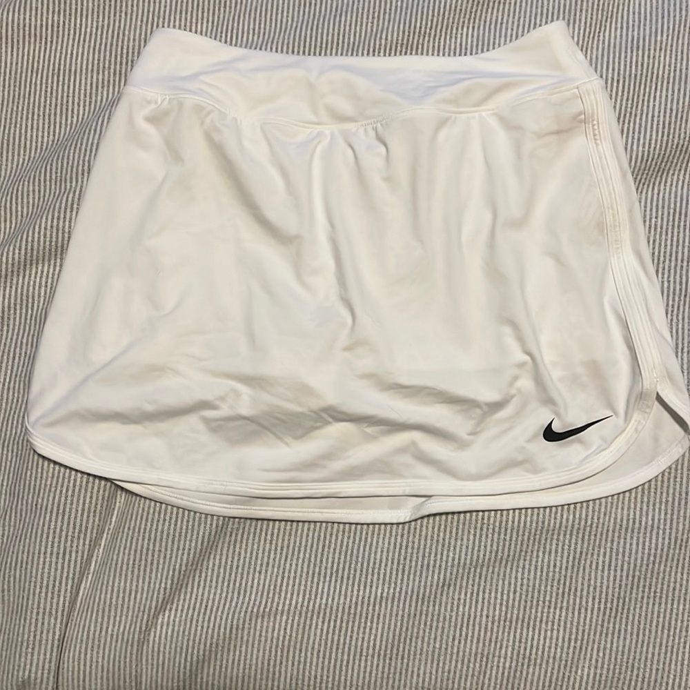 Plain white Nike tennis skirt